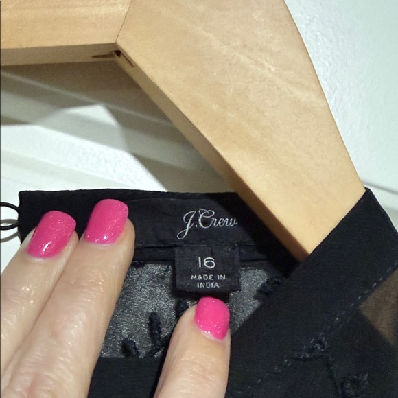 J. Crew Elegant Black Lace Midi Dress long sleeve slip feminine 16 - Picture 2 of 7